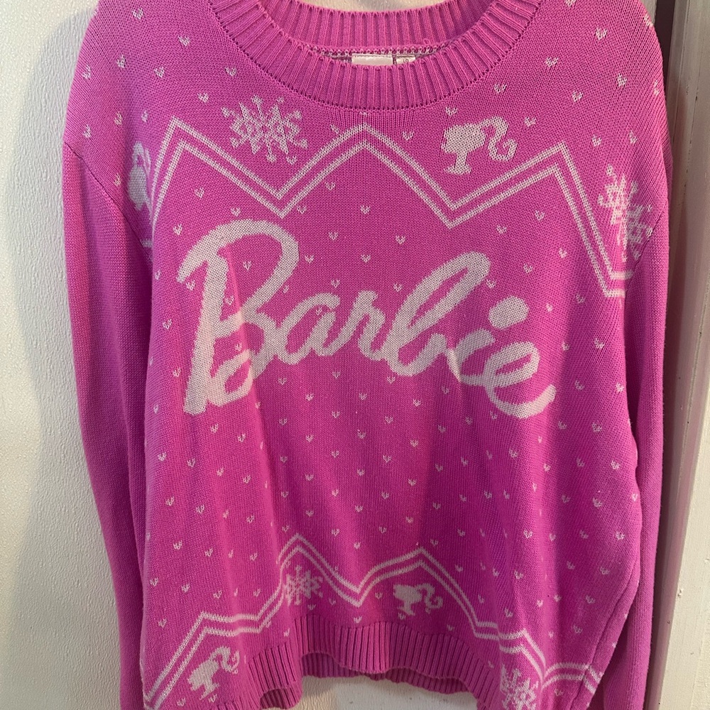 Pink Barbie Christmas Pink Women's Sweater